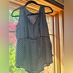 Anne Taylor blue print blouse small